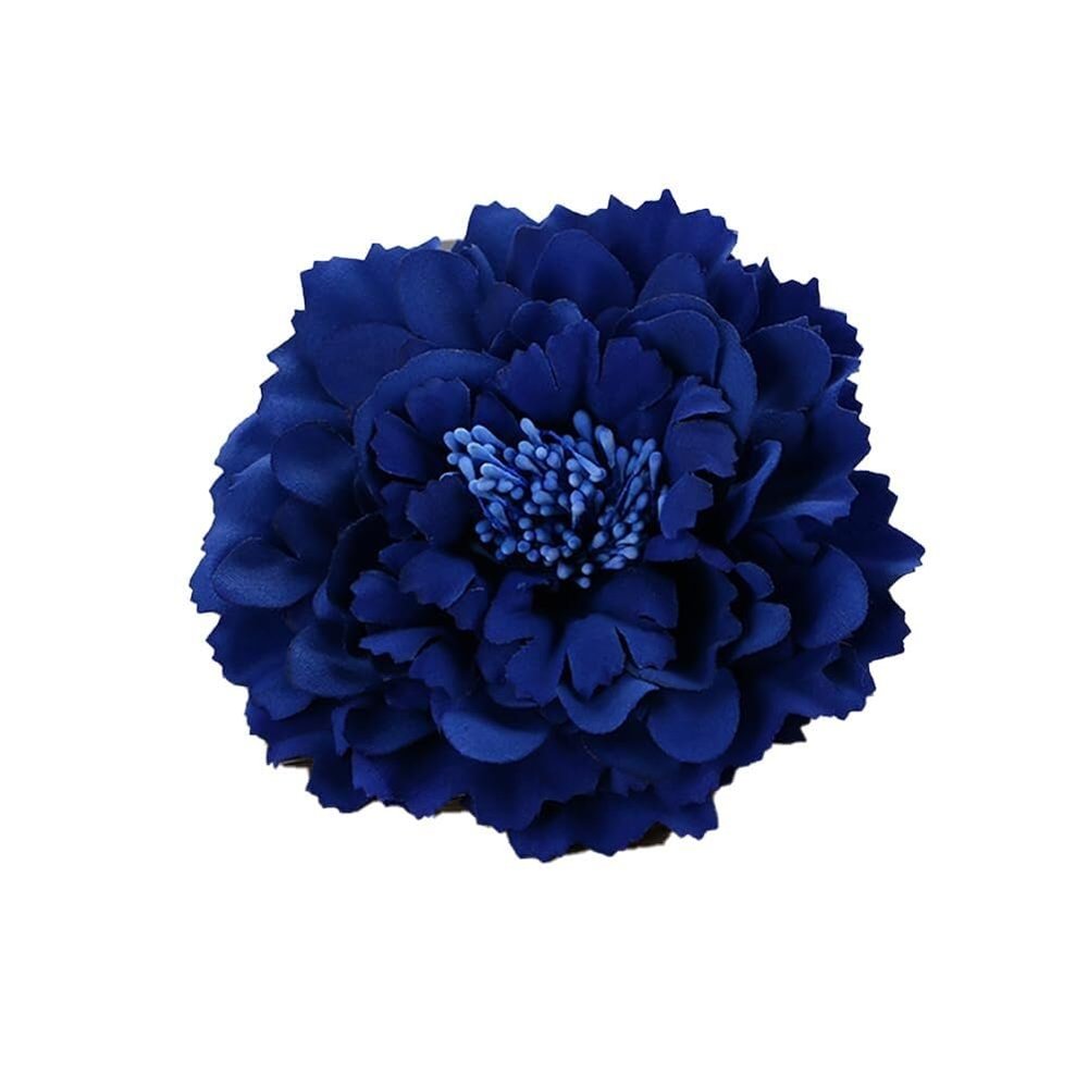 6 Pcs Peony Flower Hair Clips, 4.3 Inch Large Bohemia Peony Flowers Hairpin, Blue Peonies Floral Hair Pins Flower Brooch Hair Accessories for Women(Royal Blue)