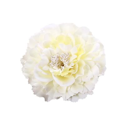8Pcs 4.3 Inch Flower Hair Clips for Women, Blue Large Peony Hair Clip Bohemian Peonies Hairpin Floral Brooch for Party Wedding Decor(Beige White)