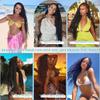 Human Braiding Hair for Boho Braids 14 Inch 150g 6 Bundles/Pack Deep Wave Bundles Boho Hair for Braiding Virgin Human Hair Braiding Hair Curly Bulk Human Hair for Braiding Wet and Wavy Natural Color view 4