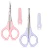 2 Pcs Eyebrow Scissors for Women Curved Craft Scissors Beauty Stainless Steel Trimming Brow Cutter for Facial Hair, Beard, Ear, Nose, Moustache view 1