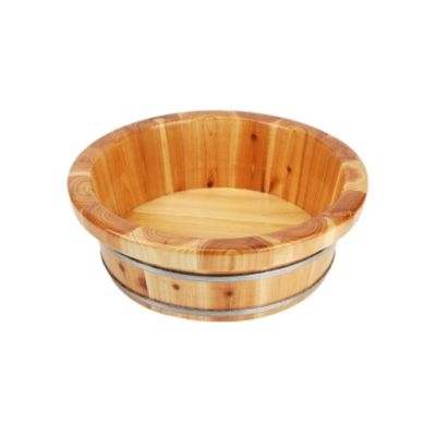 WXLYJXUE Foot Bath Foot Tub Wooden Foot Barrel Massage Wood Foot Bath Bucket Handmade Foot Care Basin for Soaking Pedicure(39 * 31.5 * 14.5cm)