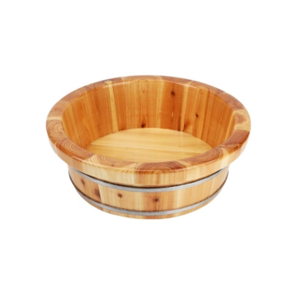 WXLYJXUE Foot Bath Foot Tub Wooden Foot Barrel Massage Wood Foot Bath Bucket Handmade Foot Care Basin for Soaking Pedicure(39 * 31.5 * 14.5cm)