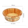WXLYJXUE Foot Bath Foot Tub Wooden Foot Barrel Massage Wood Foot Bath Bucket Handmade Foot Care Basin for Soaking Pedicure(39 * 31.5 * 14.5cm) view 2