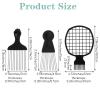 4 PCS Afro Hair Styling Metal Picks for Black Men, Hair Racket for Wig Braid Comb Fist Design Wide Tooth Picks, Hairdressing Styling Tool for Curly Natural Hair view 2