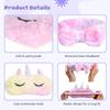 12-Piece Sleepover Set, Cute Bow Headbands & Animal Masks, Plush Sleep Eye Covers & Spa Headbands for Women view 4