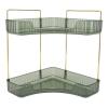 2 Tier Bathroom Countertop Organizer,Corner Makeup Skincare Organizer,for Cosmetic Skincare Perfume,for Bathroom Kitchen (Dark Green) view 1