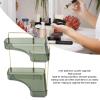 2 Tier Bathroom Countertop Organizer,Corner Makeup Skincare Organizer,for Cosmetic Skincare Perfume,for Bathroom Kitchen (Dark Green) view 3