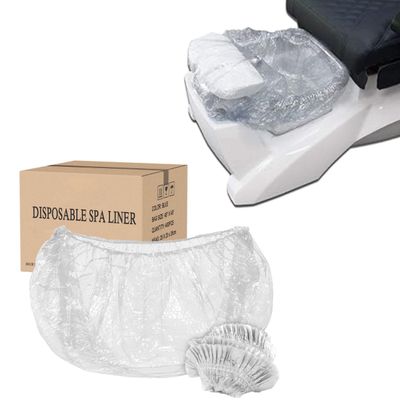 TP Plastic Clear Pedicure Spa Liners  800 Count (48" x 48", 9.5 Micron)  Disposable Foot Bath Liners for Salons & Spas, Fits Most Pedicure Tubs