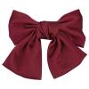 Elegant Burgundy Hair Barrette, Oversized Bow Accessory For Weddings view 1