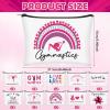 20 Sets Gymnastics Gifts Gymnastics Makeup Bag for Women with Compact Mirror Inspirational Cosmetic Bag Gymnasts Inspirational Gifts Gymnastic Coach Gift for Sports Lovers Birthday Christmas Gift view 2