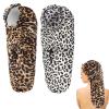 2 Pcs Large Shower Cap for Braids, Extra Long Shower Cap for Women Long Hair & Locs, Waterproof Hair Bonnets for Dreadlocks Drawstring Bath Caps for Women & Men (Leopard, Cow Print) view 1