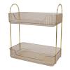2 Tier Bathroom Countertop Organizer,Makeup Organizer for Cosmetic Skincare Perfume,for Bathroom Kitchen (Amber Yellow) view 1