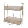 2 Tier Bathroom Countertop Organizer,Makeup Organizer for Cosmetic Skincare Perfume,for Bathroom Kitchen (Amber Yellow) view 2