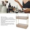 2 Tier Bathroom Countertop Organizer,Makeup Organizer for Cosmetic Skincare Perfume,for Bathroom Kitchen (Amber Yellow) view 3