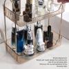 2 Tier Bathroom Countertop Organizer,Makeup Organizer for Cosmetic Skincare Perfume,for Bathroom Kitchen (Amber Yellow) view 4