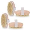 4 Pack Dry Brushing Body Brush Natural Bristle Exfoliating Brush for Cellulite, Lymphatic Drainage, and Blood Circulation, Soft Bristles Suitable for Wet and Dry Use view 1