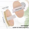 4 Pack Dry Brushing Body Brush Natural Bristle Exfoliating Brush for Cellulite, Lymphatic Drainage, and Blood Circulation, Soft Bristles Suitable for Wet and Dry Use view 2