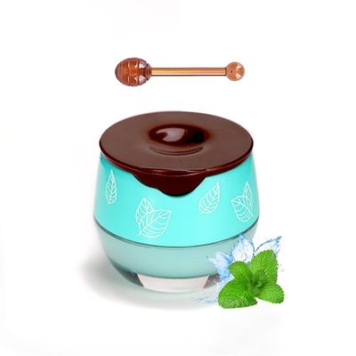 Bee Propolis Clouds Mint Lip Balm Cooling & Hydrating Lip Sleeping Mask for Dry, Cracked Lips, Moisturizing & Exfoliating Lip Treatment with Bee Extract & Natural Mint, Honey Pot Design