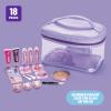 Claire's Ultimate Makeup Kit, 18-Piece Real Cosmetic Set, Makeup for Kids 8-12, Girl Toys & Beauty Activity Gift with Lip Gloss, Lipstick, Eyeshadow, Eyeliner, Blush, Highlighter & Carry Case view 4