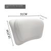 Bath Pillow for Bathtub with Non-Slip Suction Cups, Waterproof Head and Neck Support, Soft PU Foam Cushion for Spa and Shower view 2