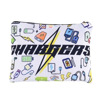 Sudaporn Charger Cord Bag Organizer for Women Portable Tech Accessories Storage Bags Men Electronics Travel Bag Canvas Charger Plugs Cable Storage Pouch for Travel Business Vacations Business Trips