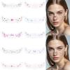 10Pcs Face Makeup Patches, Butterfly Flowers Freckles Face Tattoo, Colorful Temporary Tattoo, Sparkle Makeup Patches for Kids, Waterproof Face Glitter Freckles Patches for Women Girls view 1