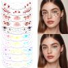10Pcs Glitter Freckles Face Tattoo,Halloween Face Glitter Makeup Patches Horror Sparkle Freckles Patches Waterproof Makeup Speckles for Face Accessories Festival Rave view 1
