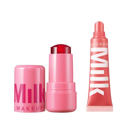 Milk Makeup Cooling Water Jelly Tint + Balmade Set  Long-Lasting Lip + Cheek Stain & Hydrating Nourishing, Sheer Gloss Electrolyte Lip Balm  Stain, Chill, 0.17 oz, Balmade, Werk Out, 0.4.oz