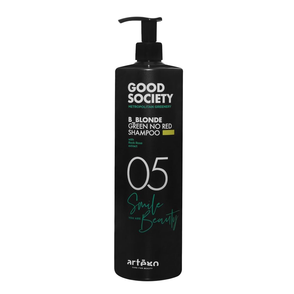 Artgo Good Society B_Blonde Green No Red Shampoo Tone Neutralizing Shampoo for Blonde, Brunette, Bleached & White Hair (33.8 oz)
