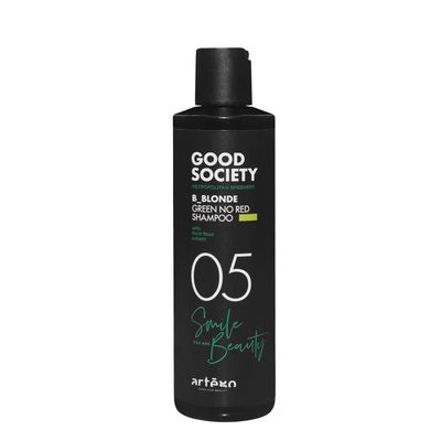 Artgo Good Society B_Blonde Green No Red Shampoo (8.5 fl oz) Tone Neutralizing Shampoo for Blonde, Brunette, Bleached & White Hair