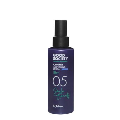 Artgo Good Society B_Blonde Ash Toning Lotion (5.1 fl oz)  Leave-In Color-Correcting Spray for Blonde, Grey & Lightened Hair, Neutralizes Yellow-Orange Tones