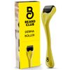 The Beard Club Derma Roller for Face, Body and Scalp - Microneedling for Men and Women with 540 Titanium Microneedles - Beard Roller & Micro Needling Scalp Hair - Yellow & Black view 1