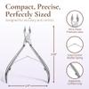 BOXGROVE BEAUTY Professional Cuticle Cutter & Pusher Trimmer Manicure Tools with Double Spring  Perfect Nail Care Tool for Manicure & Pedicure Beauty at Home/Spa/Saloon (Silver) view 3