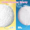 2pcs Powder Puffs, 6'' Powder Puff for Body and 5'' Dusting Powder Puff and Container, Extra Large, Fluffy Soft, Reusable&Washable view 3
