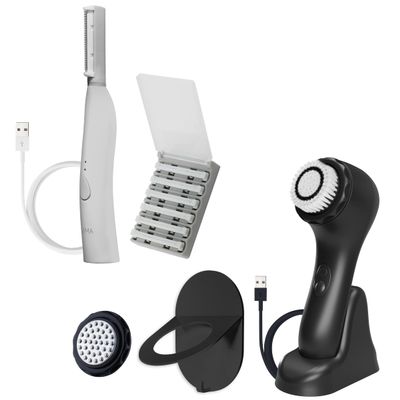 SPA SCIENCES - SIMA Patented Dermaplane Razor w/ 7 Weeks Treatment + NOVA Sonic Cleansing Brush