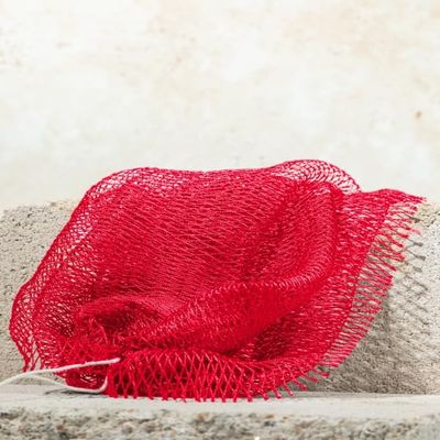 African Exfoliating Net Sponge, Authentic and Ethically sourced from Nigeria (Pink, 1 Count (Pack of 1))