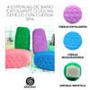 4 Bath Sponges, Silicone Body Brush Scrubber Soft Scrubber, Soap Dish 2 Sided Sensitive Skin view 4