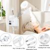 Hydrating Double Spray Steamer,3-5min Hot Mist,24w Stable Light Source,8X Magnification,650ml Water Tank,Nano Atomization,Fast Fogging,Smart Touch,for Skin Deep Clean,White view 4