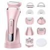 Electric Shavers for Women, 7 in 1 Hair Removal Kit with Epilator Bikini Trimmer Face Razor Body Brush Face Massager Foot Callus Remover, IPX7 Waterproof Lady Razors Set for Legs Armpit Bikini Pubic view 1
