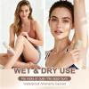 Bikini Trimmer for Women, 2-in-1 Rechargeable Electric Razor for Pubic Hair, IPX7 Waterproof Wet & Dry Use, Painless Electric Shaver for Private Area Bikini Shaver for Legs, Face, and Underarms view 3