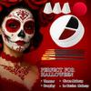 Afflano Red Black White Face Paint Halloween Clown Makeup Kit, Black and White Body Paint with Sponges Brushes, Washable Red Face Painting for Joker Pennywise Zombie Vampire Cosplay Theater SFX Makeup view 2