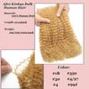 Afro Kinkys Bulk Human Hair 50g/Pack for Mini Twist, Braiding Hair for Dreadlocks, Loc Repair, Twists, Dreadlock Extensions No Short Hair Honey Blonde 20 Inch 27# view 2