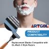 36 Blades Replacement Parts for GL-Mach 3 Style Razors (Blue), Wet Razors Men's Blades Value Packs view 4