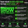 GROW Beard Oil + Biotin Hair Vitamins Gummies + Facial Derma Roller Kit  Ultimate Beard Growth Kit for Men  Fills Patches, Stimulates Growth, Thickens Beard view 3