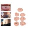 Piercing Kit, Silicone Body Parts Practice Set with Display Holder, Fake Tongue Mouth Nose Eye Navel Ear Pads for Piercing Training, Acupuncture Teaching and Display view 3