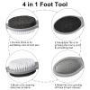 Beomeen Pumice Stone Brush for Feet 4 in 1, Foot File Callus Remover, Foot Rasp and Sand Paper Pedicure Tools with Handle, Shower Foot Scrubber, Soft Smooth Feet for Home Foot Care,4 Pack view 3
