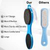 Beomeen Pumice Stone Brush for Feet 4 in 1, Foot File Callus Remover, Foot Rasp and Sand Paper Pedicure Tools with Handle, Shower Foot Scrubber, Soft Smooth Feet for Home Foot Care,4 Pack view 4
