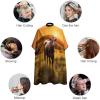 Cow And Sun Orange Sky Hair Cutting Cape for Women, Anti-Static Professional Hairdressing Salon Cape, Lightweight Barber Cape for Men, Waterproof Barber Capes, 47.6 X 40.5 Inches view 3