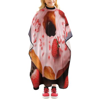 Strawberry Donut Hair Cutting Cape for Women, Anti-Static Professional Hairdressing Salon Cape, Lightweight Barber Cape for Men, Waterproof Barber Capes, 47.6 X 40.5 Inches