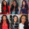 12A Body Wave Bundles Human Hair 1B Color Unprocessed Brazilian Virgin Human Hair Bundles 22 24 26 Inch Natural Black 3 Bundles Double Weft Weave Hair Extension for Women 300g Total view 2